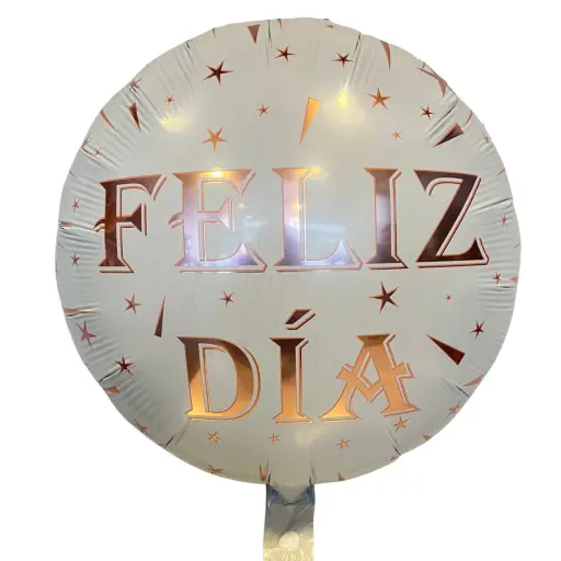 Globo metalizado feliz dia II 18 pulgadas con aire